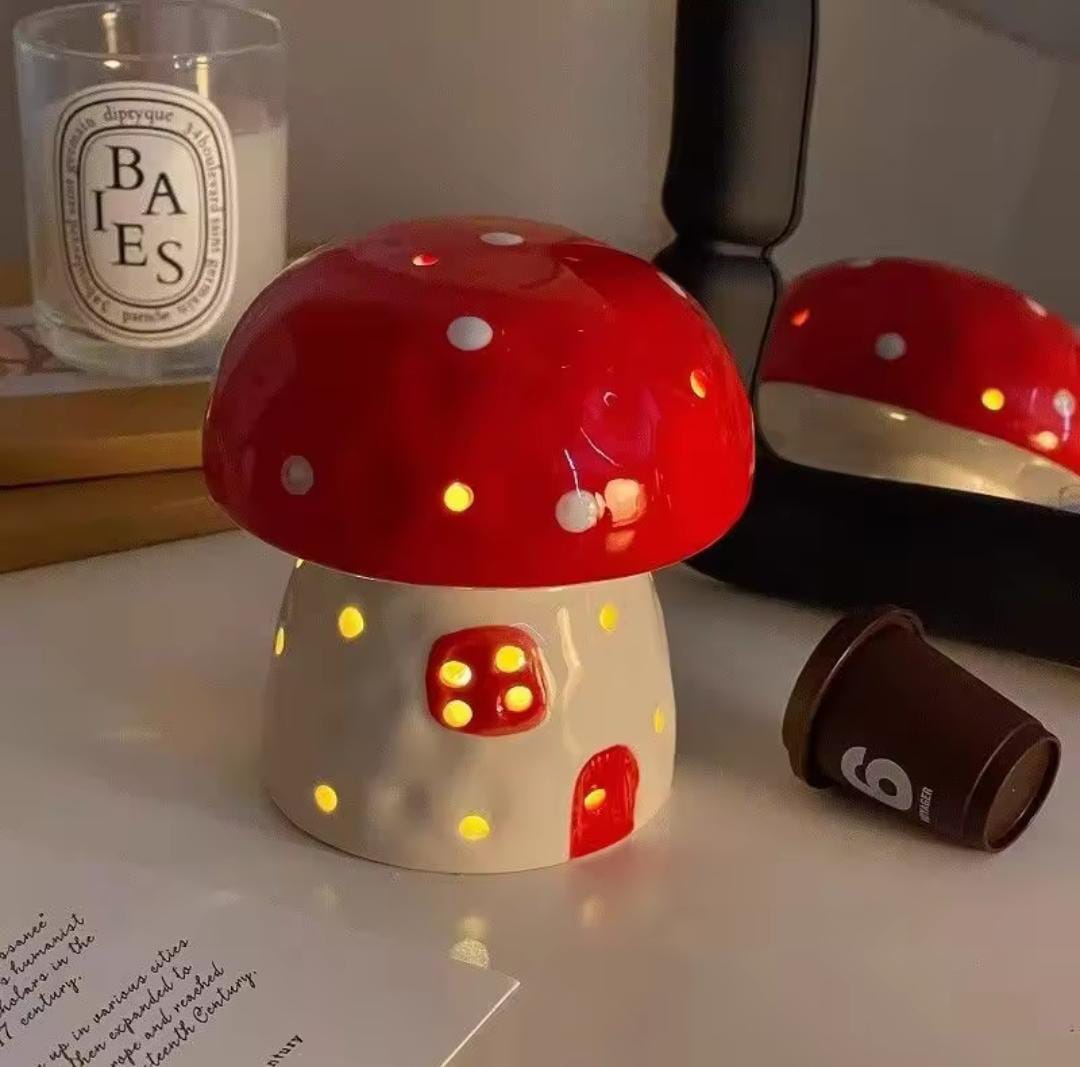 Mushroom Ceramic Night Light