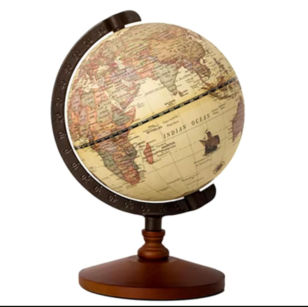 Vintage Wooden Globe