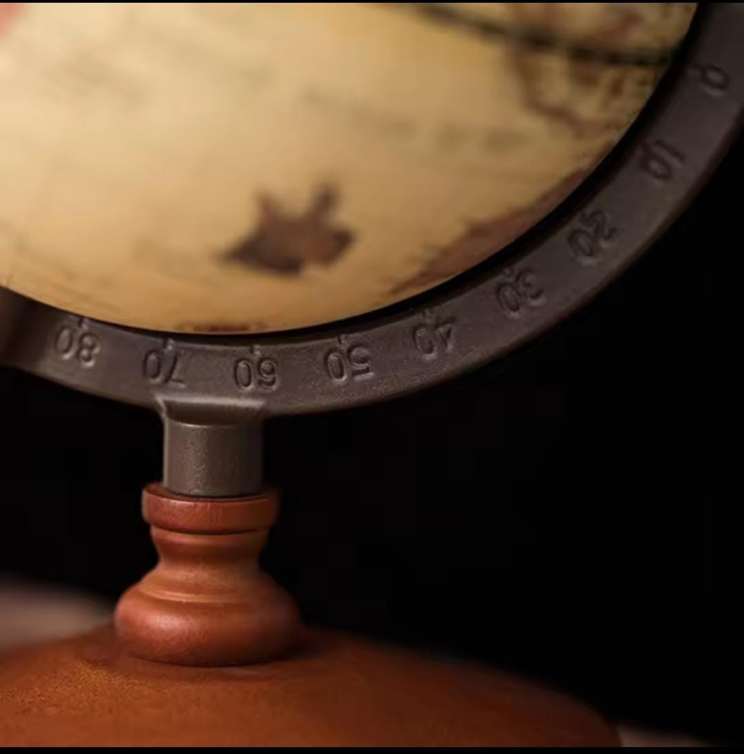 Vintage Wooden Globe