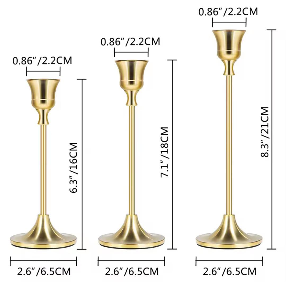 3pc Candlestick Holders