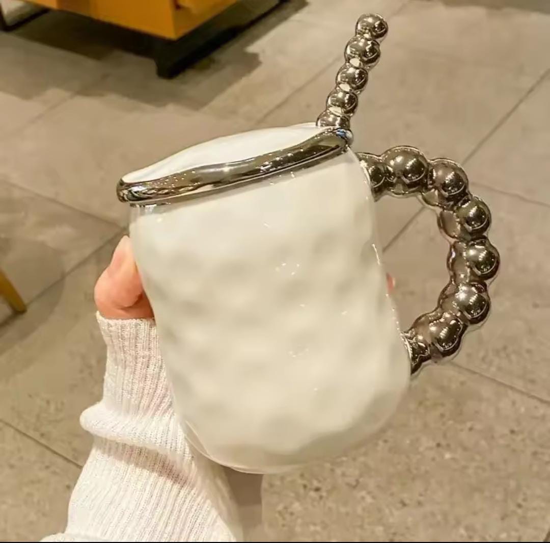 Ceramic Cup with Lid Spoon